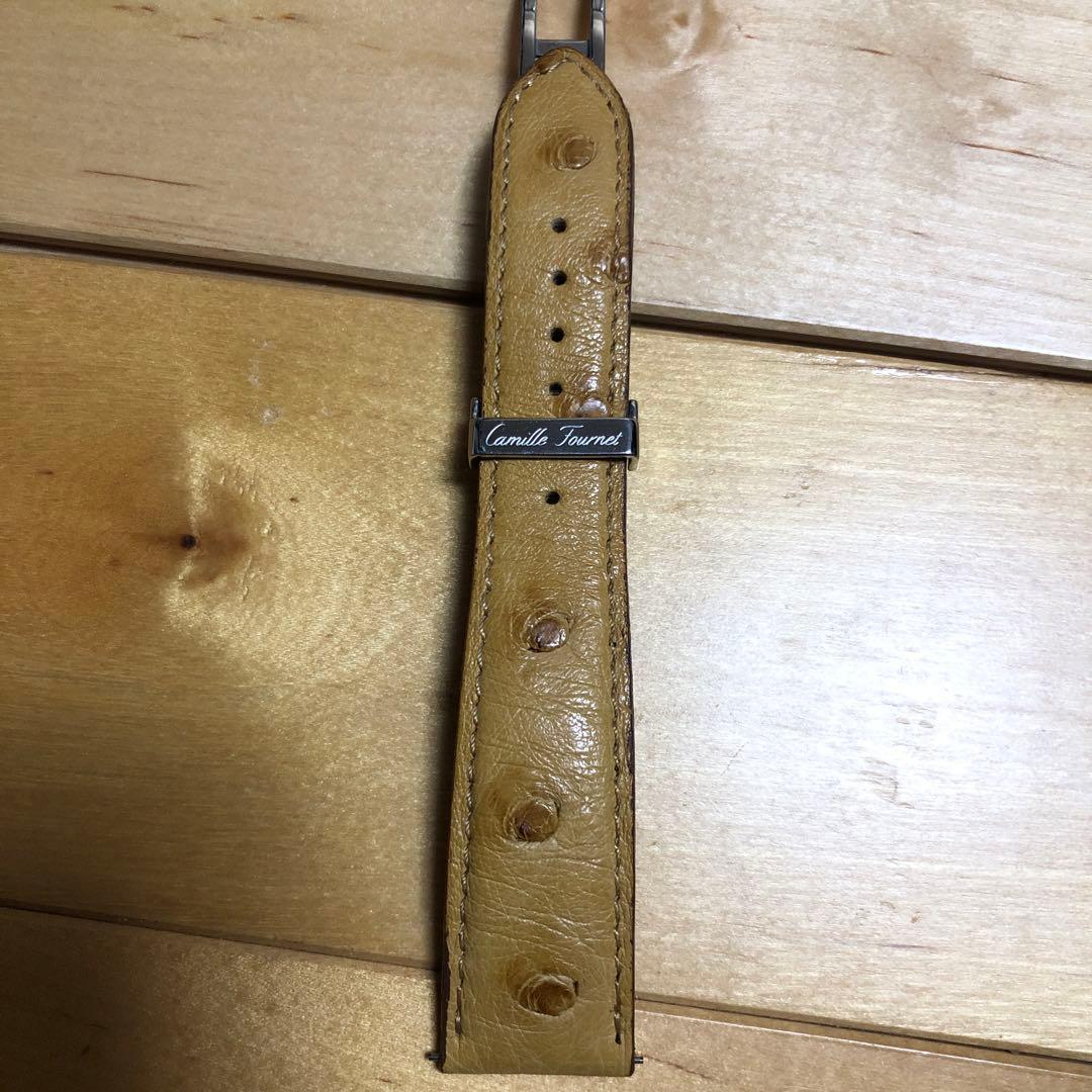 カミーユフォルネ オーストリッチ 時計 ベルト20mm フォールディングバックル
