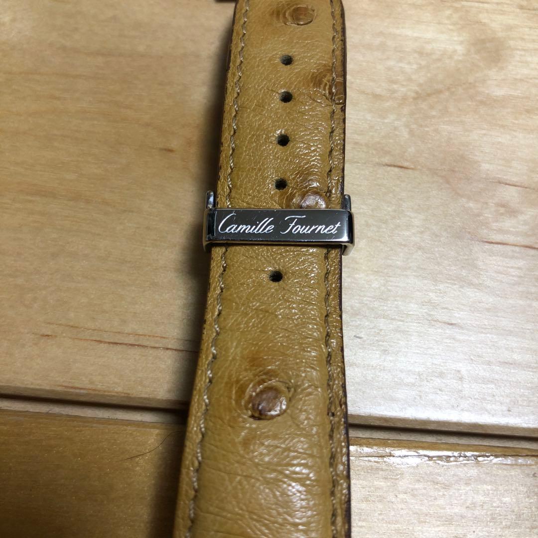 カミーユフォルネ オーストリッチ 時計 ベルト20mm フォールディングバックル