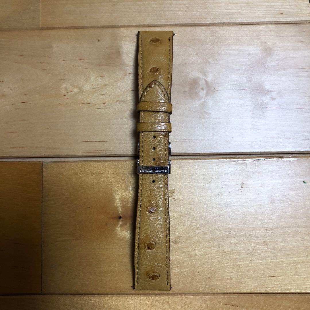 カミーユフォルネ オーストリッチ 時計 ベルト20mm フォールディングバックル
