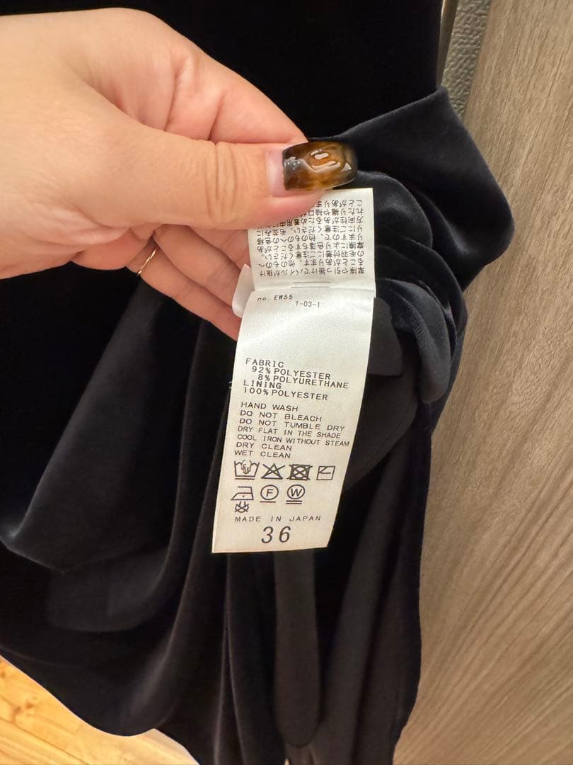 ワンピース CITYSHOP VELOUR AMESLI DRESS