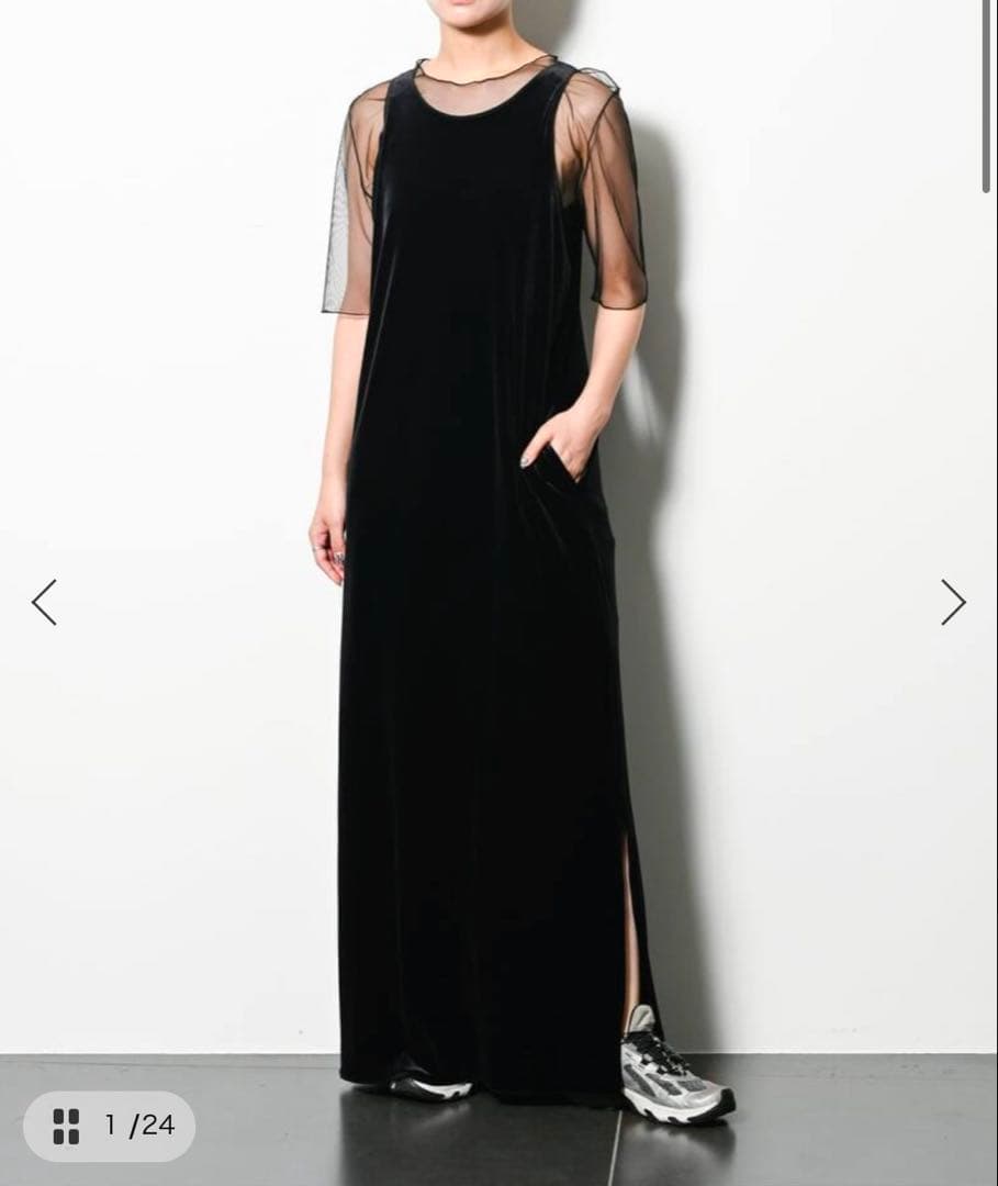 ワンピース CITYSHOP VELOUR AMESLI DRESS