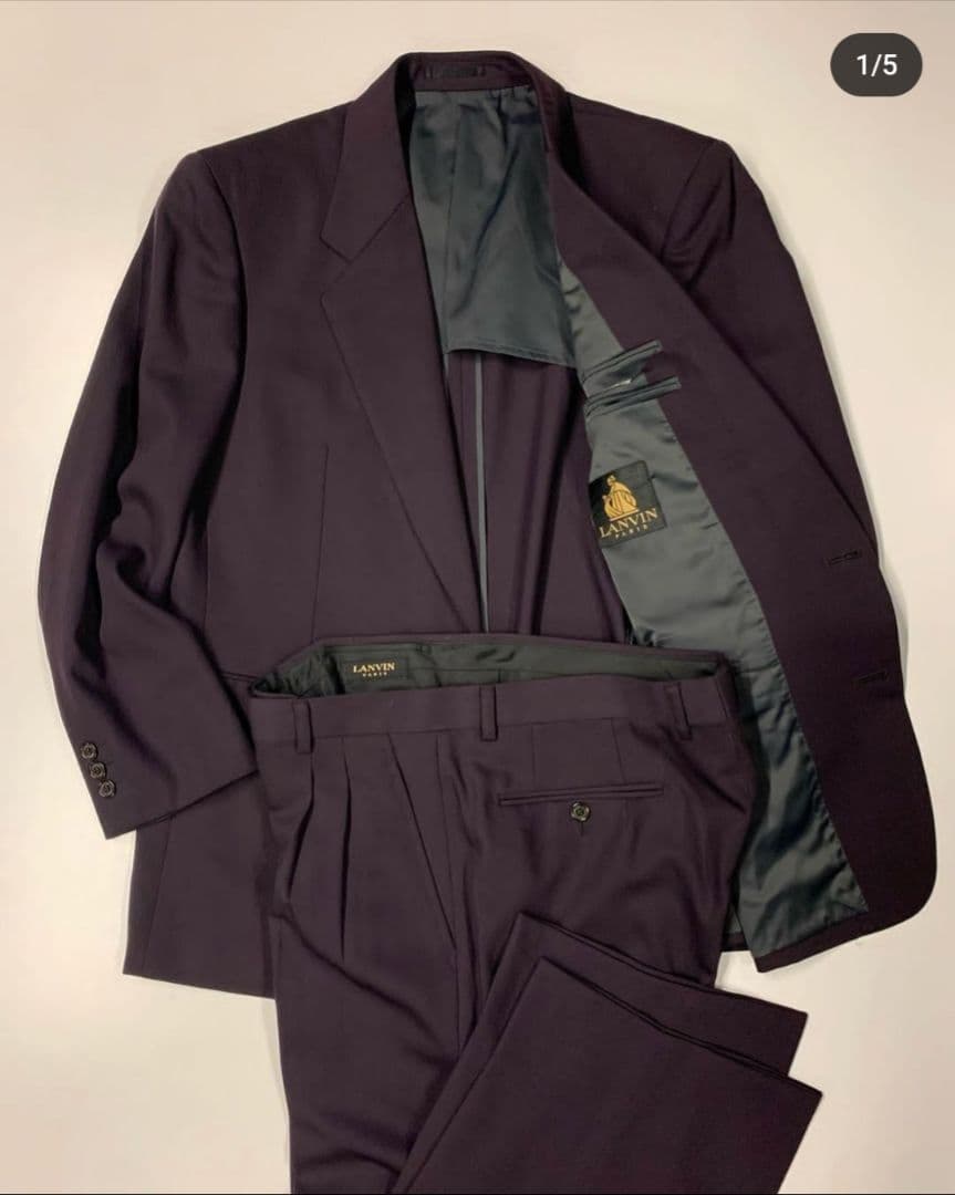 LANVIN paris シングルセットアップ パープル