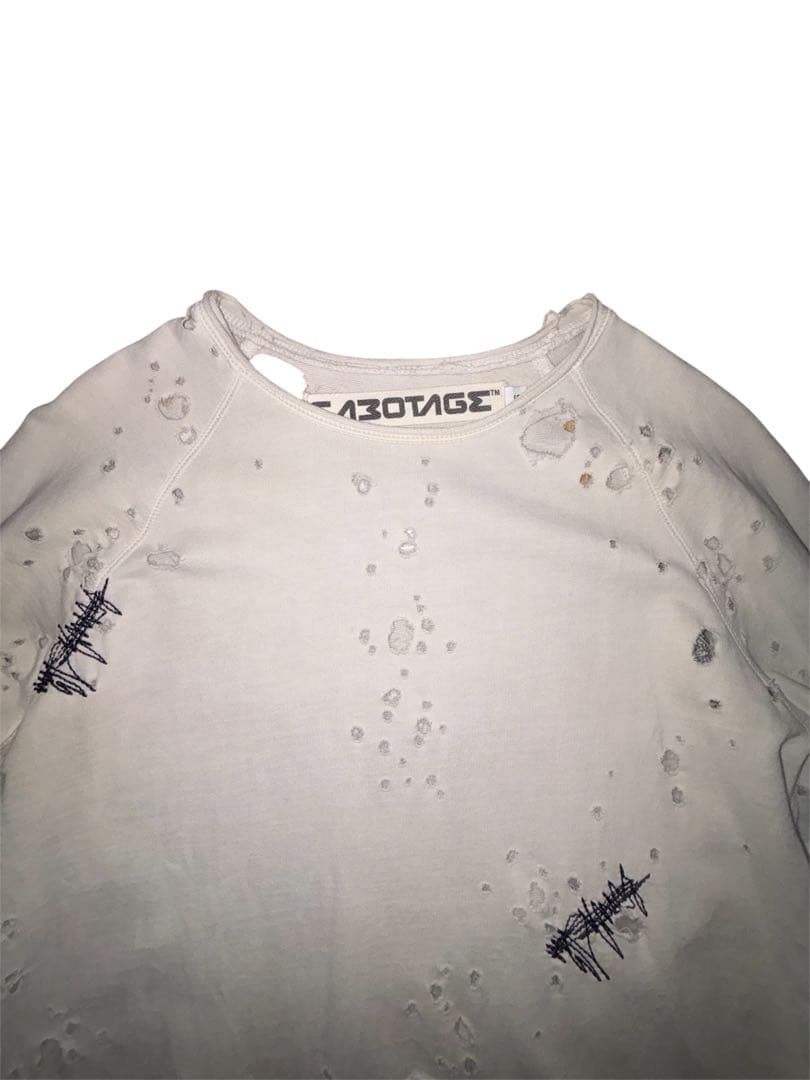 Sabotage ショットガン　ホワイト 長袖カットソー　サボタージュ