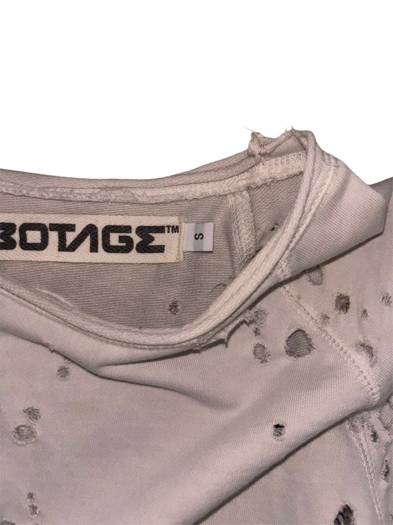 Sabotage ショットガン　ホワイト 長袖カットソー　サボタージュ