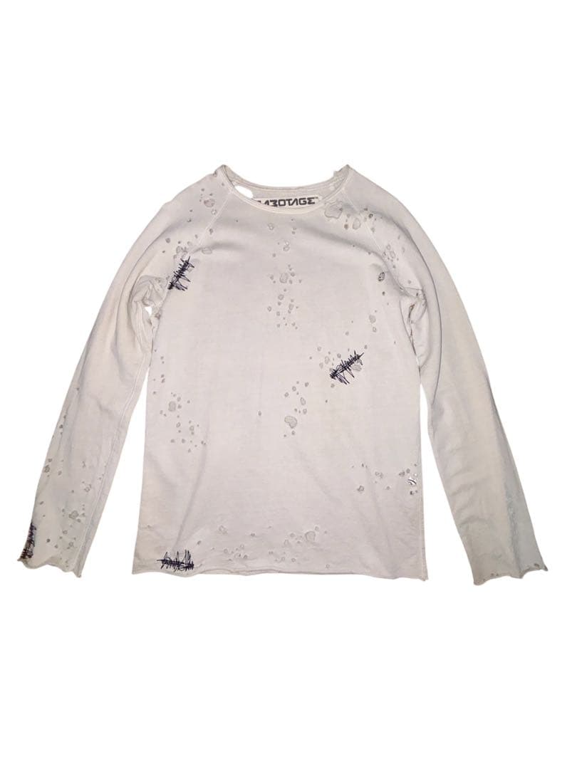 Sabotage ショットガン　ホワイト 長袖カットソー　サボタージュ