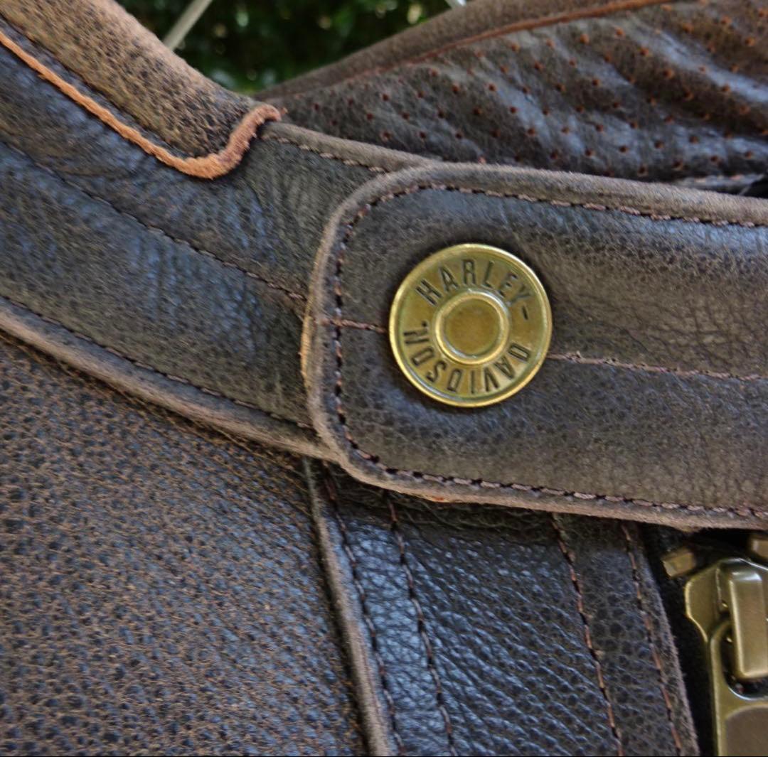 希少サイズ 5XL ハーレーダビットソン レザージャケット ライダース 本革