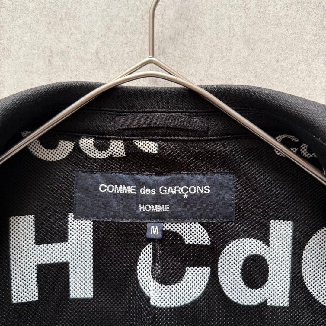コムデギャルソンオム　ジャケット　ロゴ　メッシュ　黒　AD2019