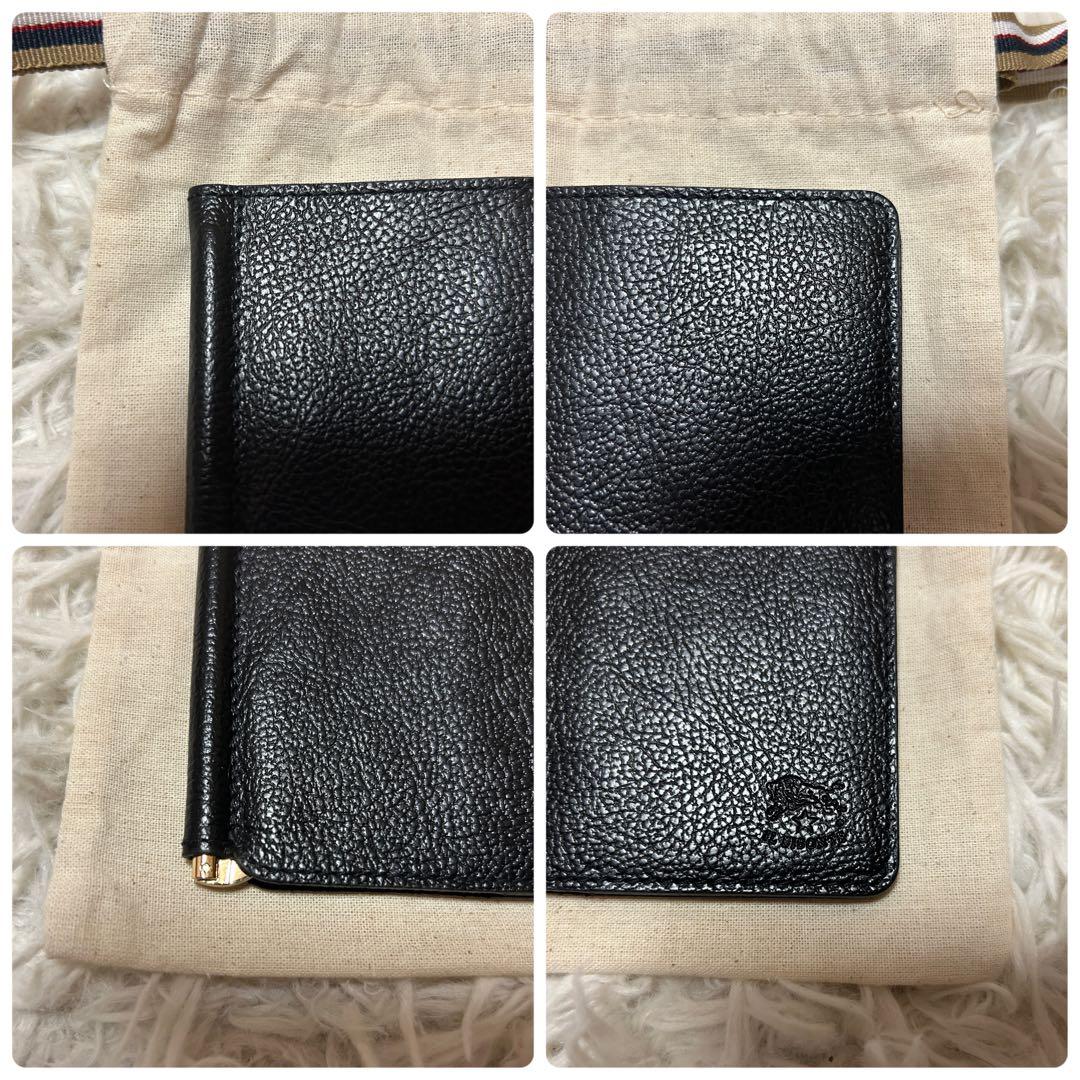 ⭐️未使用級⭐️イルビゾンテ マネークリップ ロゴ型押し ブラック カードケース