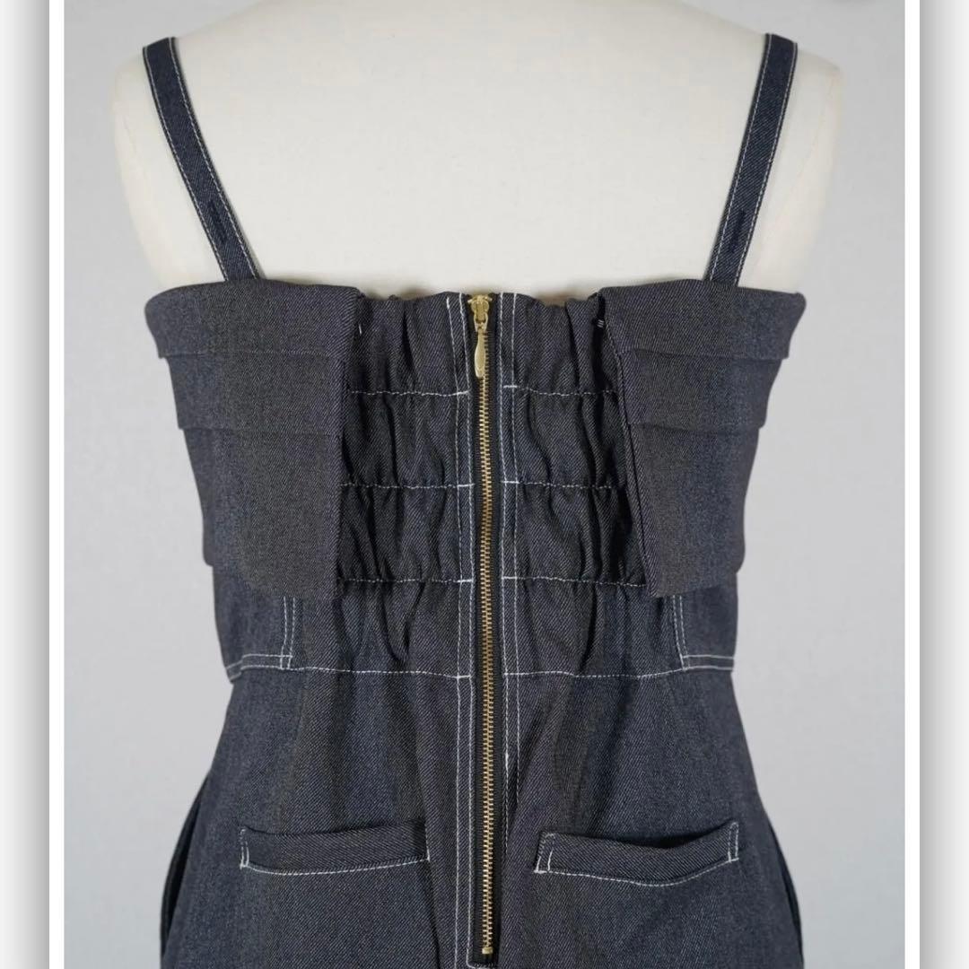 人気　iDea Luce デニムオールインワン サロペット 訳あり