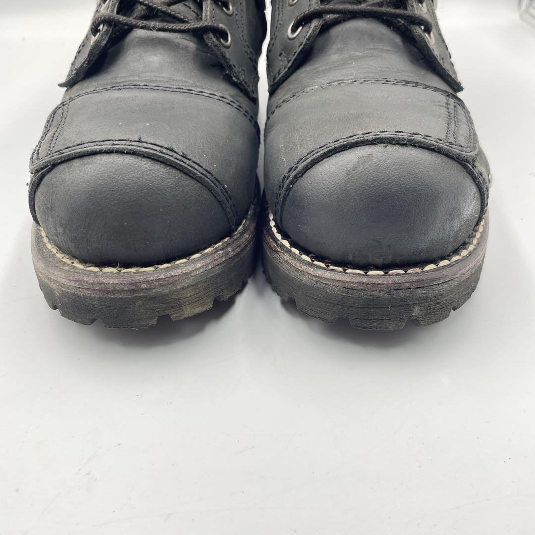 アルファインダストリーズ　エンジニアブーツ　スチールトゥ　サイドジップ　25.5