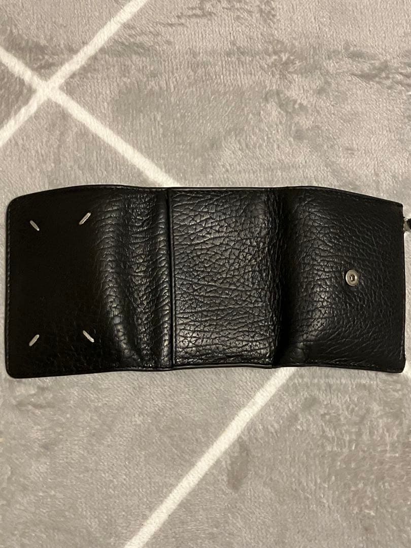 メゾンマルジェラ　三つ折り財布　ブラック