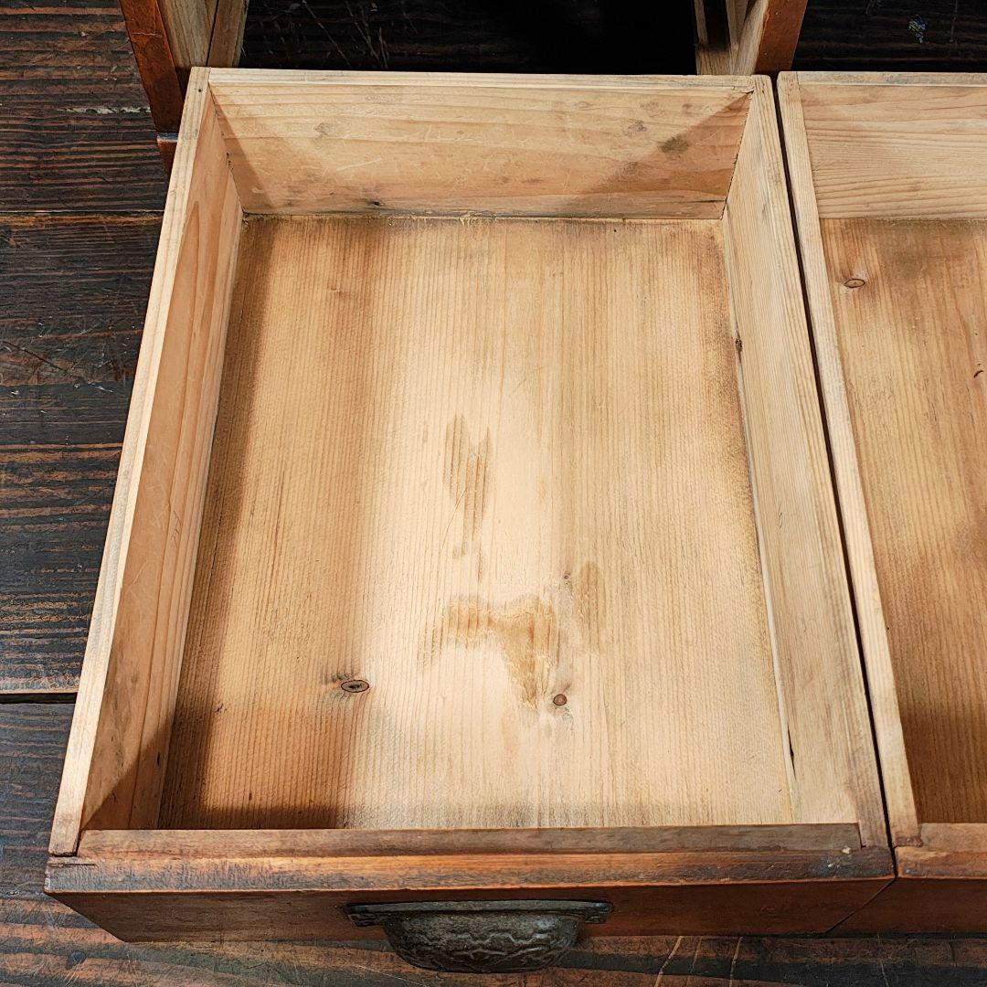 食器棚　ダイヤガラスの棚　昭和レトロ　古家具