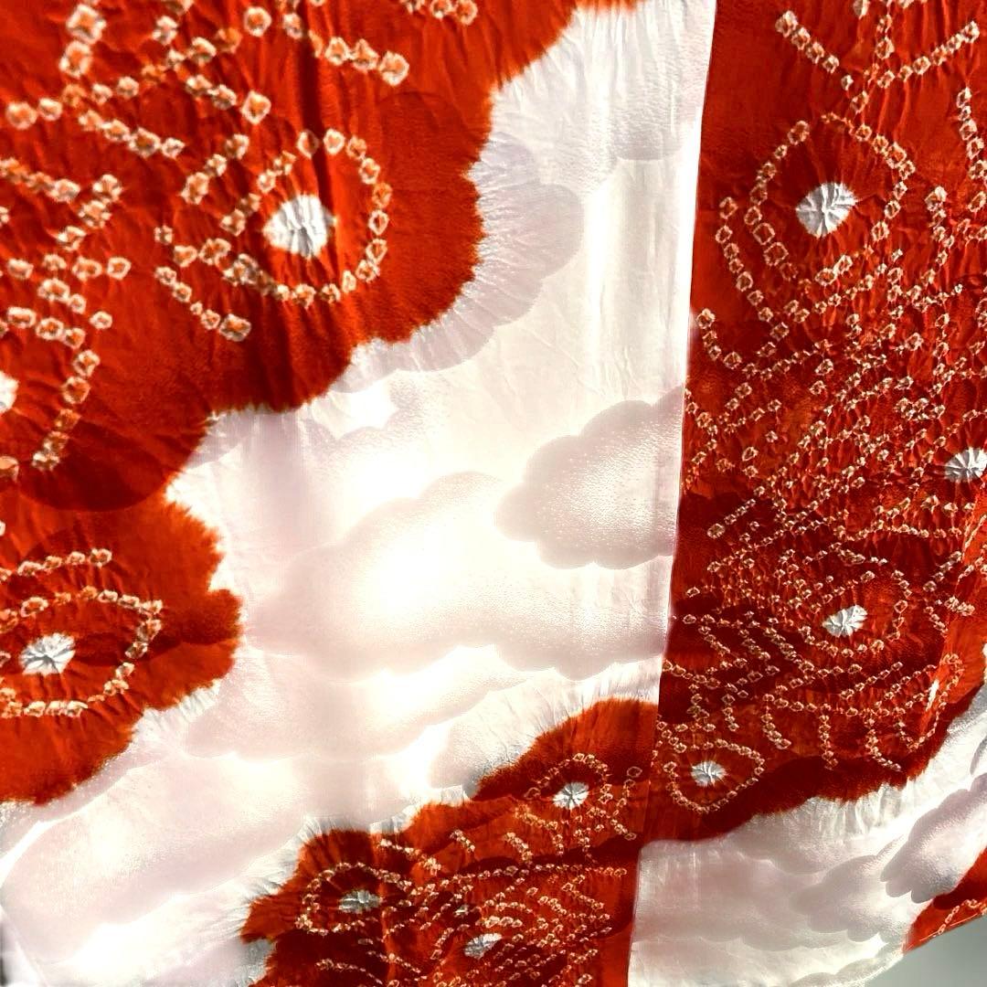 正絹　振袖用長襦袢　裄丈 66cm 袖丈 112cm 豪華絞り染め