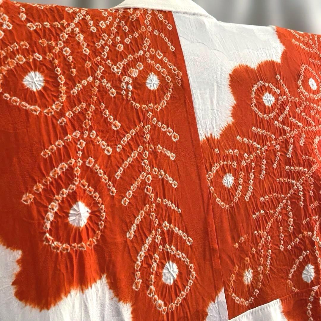 正絹　振袖用長襦袢　裄丈 66cm 袖丈 112cm 豪華絞り染め