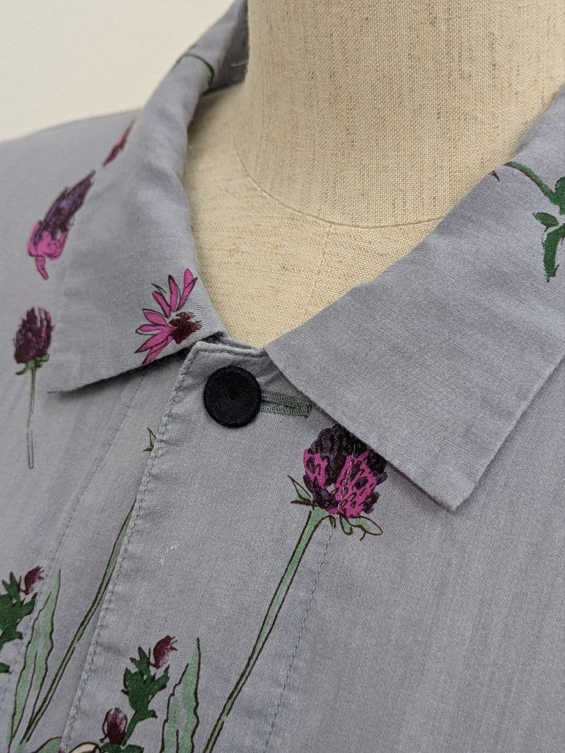 KEI Hayama PLUS アートプリント ロングワンピース 花柄 シルク混