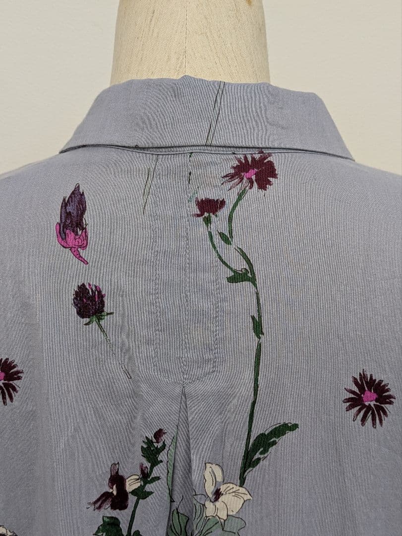 KEI Hayama PLUS アートプリント ロングワンピース 花柄 シルク混