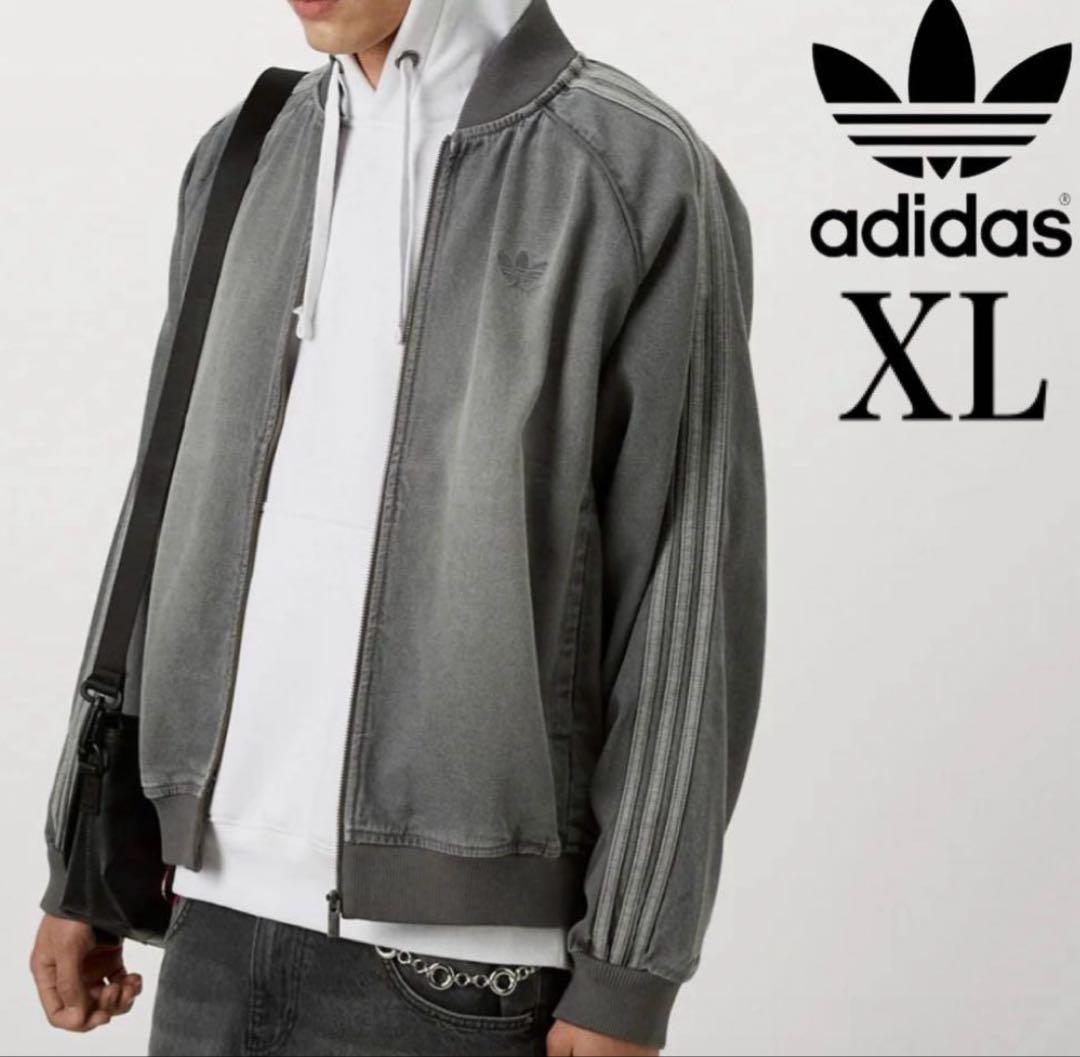 新品 XL】アディダス ルーズ デニム ブラック ウォッシュ ジャケット　SST