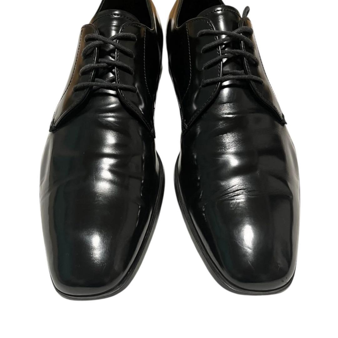 【美品】◾️PRADA◾️ドレスシューズ◾️プレーントゥ◾️ブランドロゴ◾️ブラック