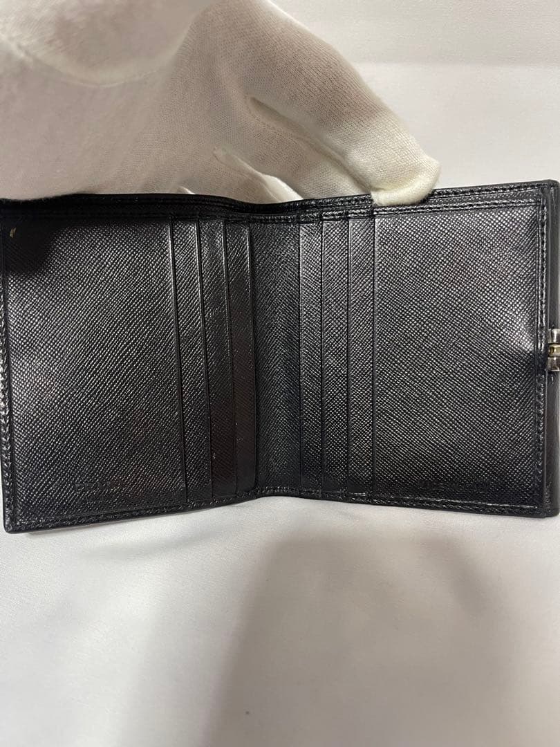 PRADA プラダ　サフィアーノ　二つ折り財布　クリップ付き　コンパクト財布