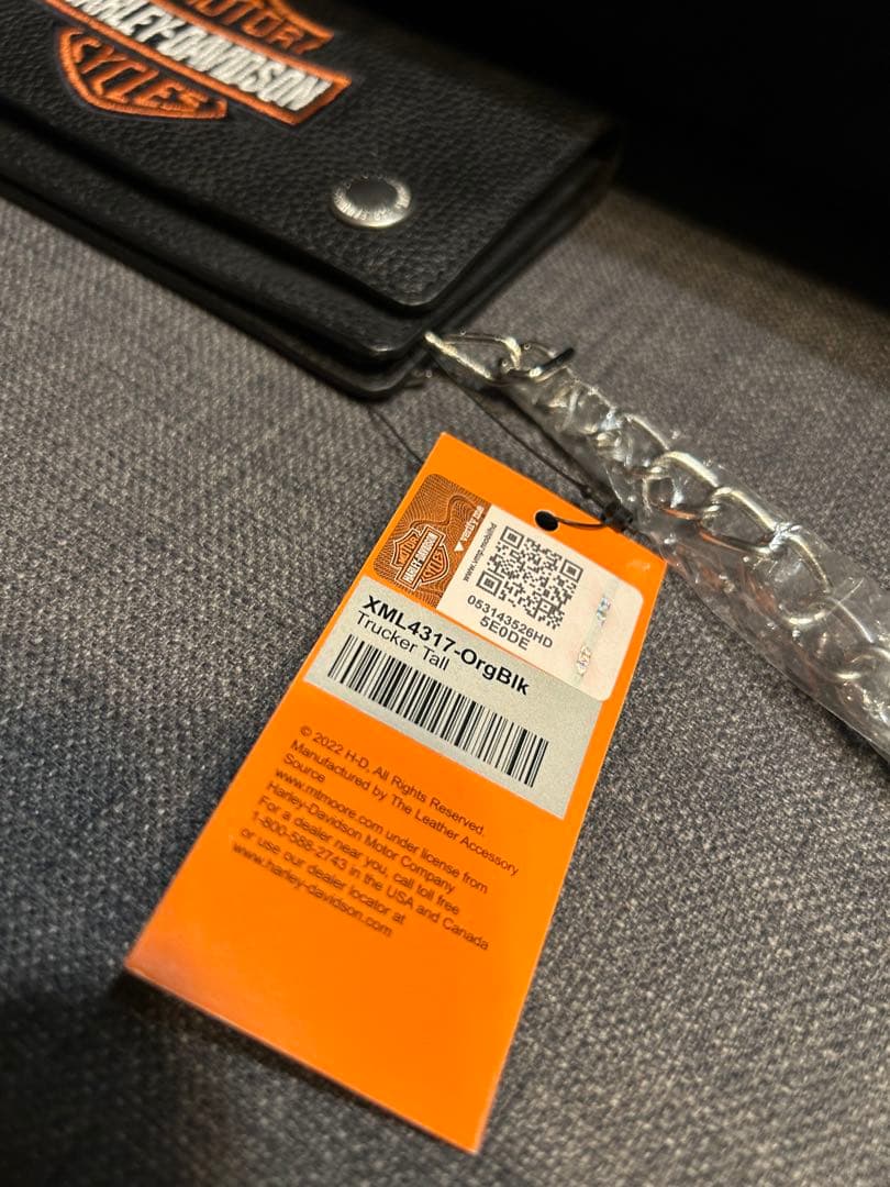 【新品】Harley-Davidson ロゴ刺繍 ブラックウォレット