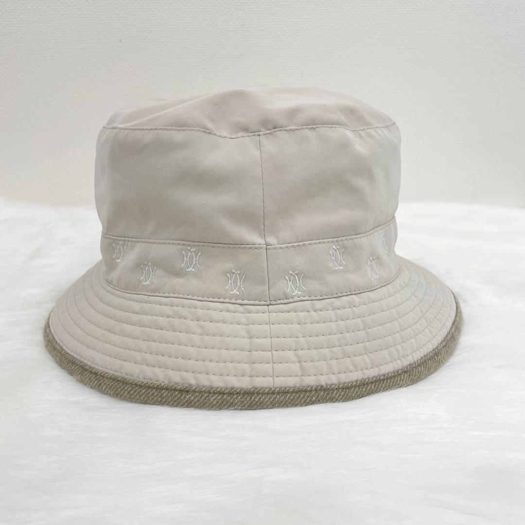 HERMES エルメス バケットハット 帽子 オフホワイト ユニセックス 58