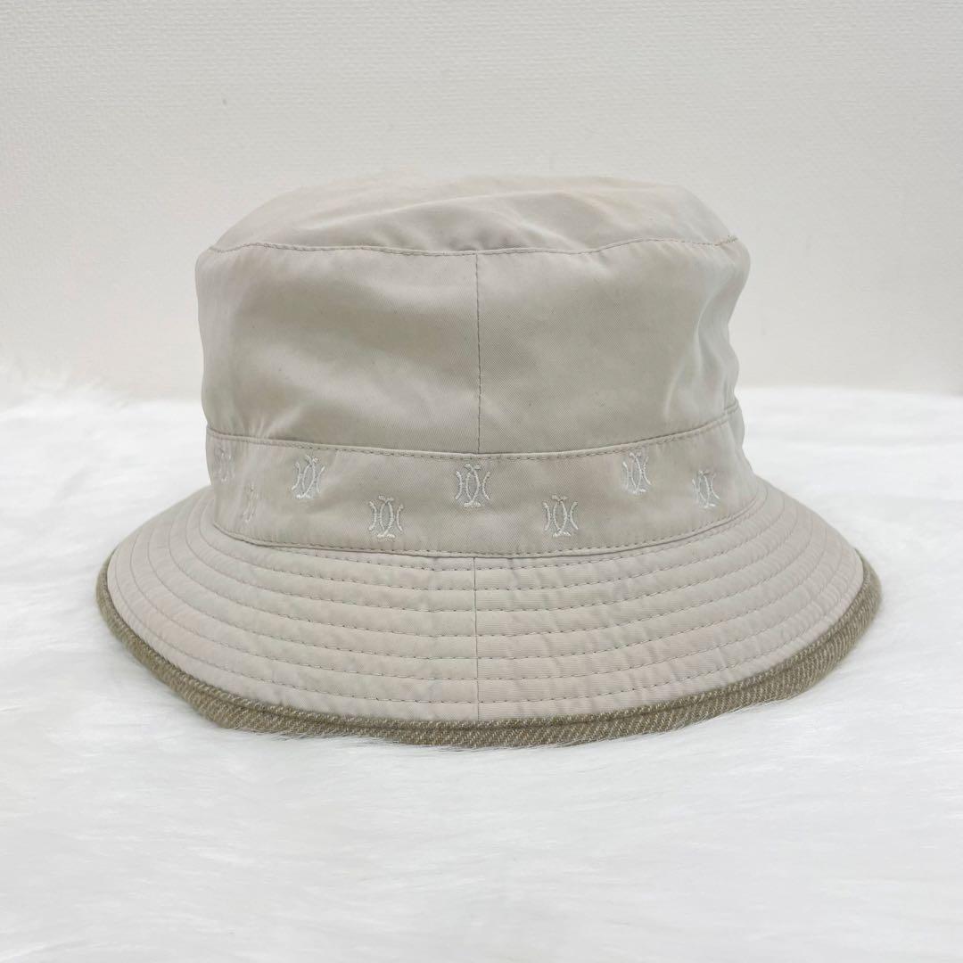 HERMES エルメス バケットハット 帽子 オフホワイト ユニセックス 58