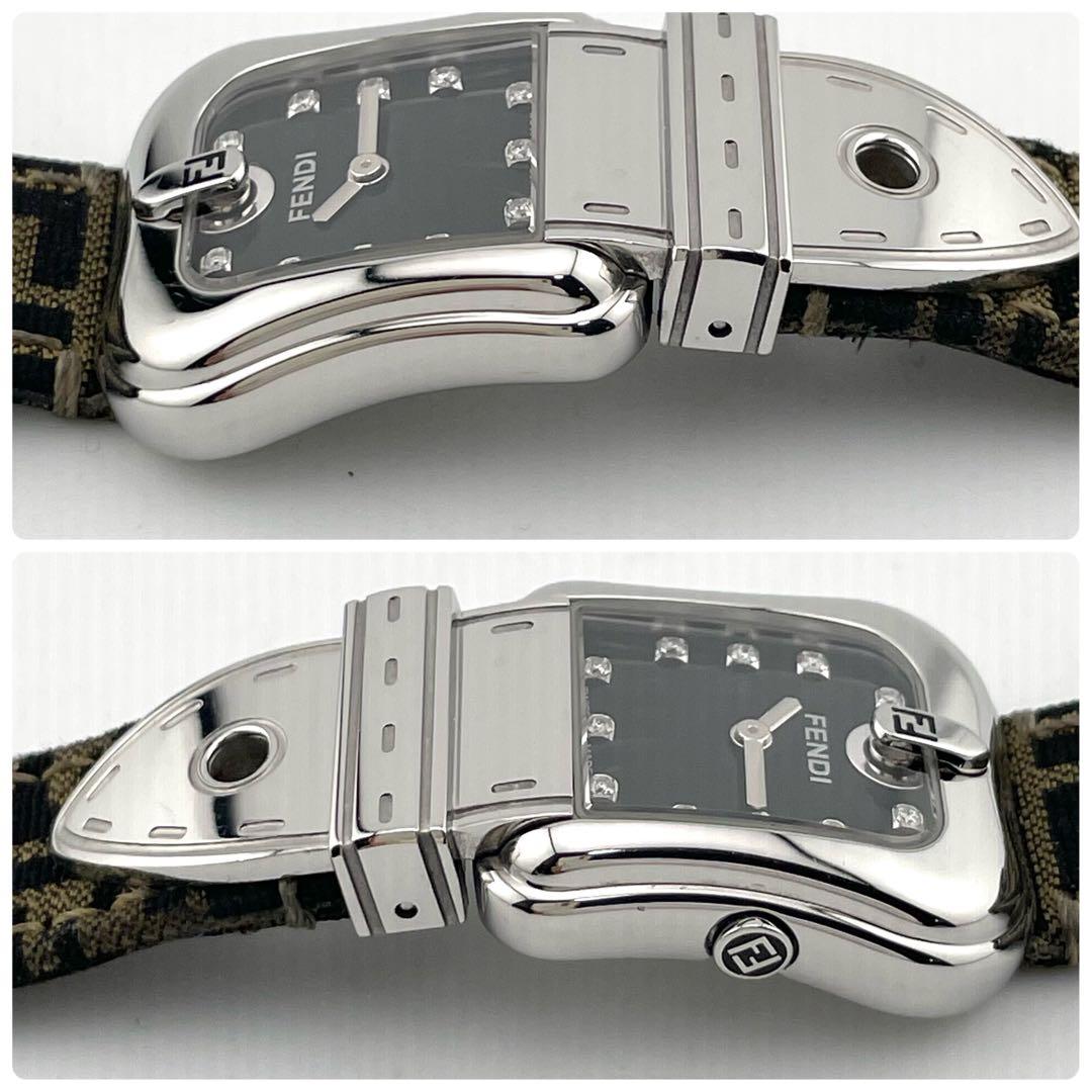 【稼働/新品電池】フェンディ　ビーフェンディ　11P ダイヤ　腕時計　ズッカ柄