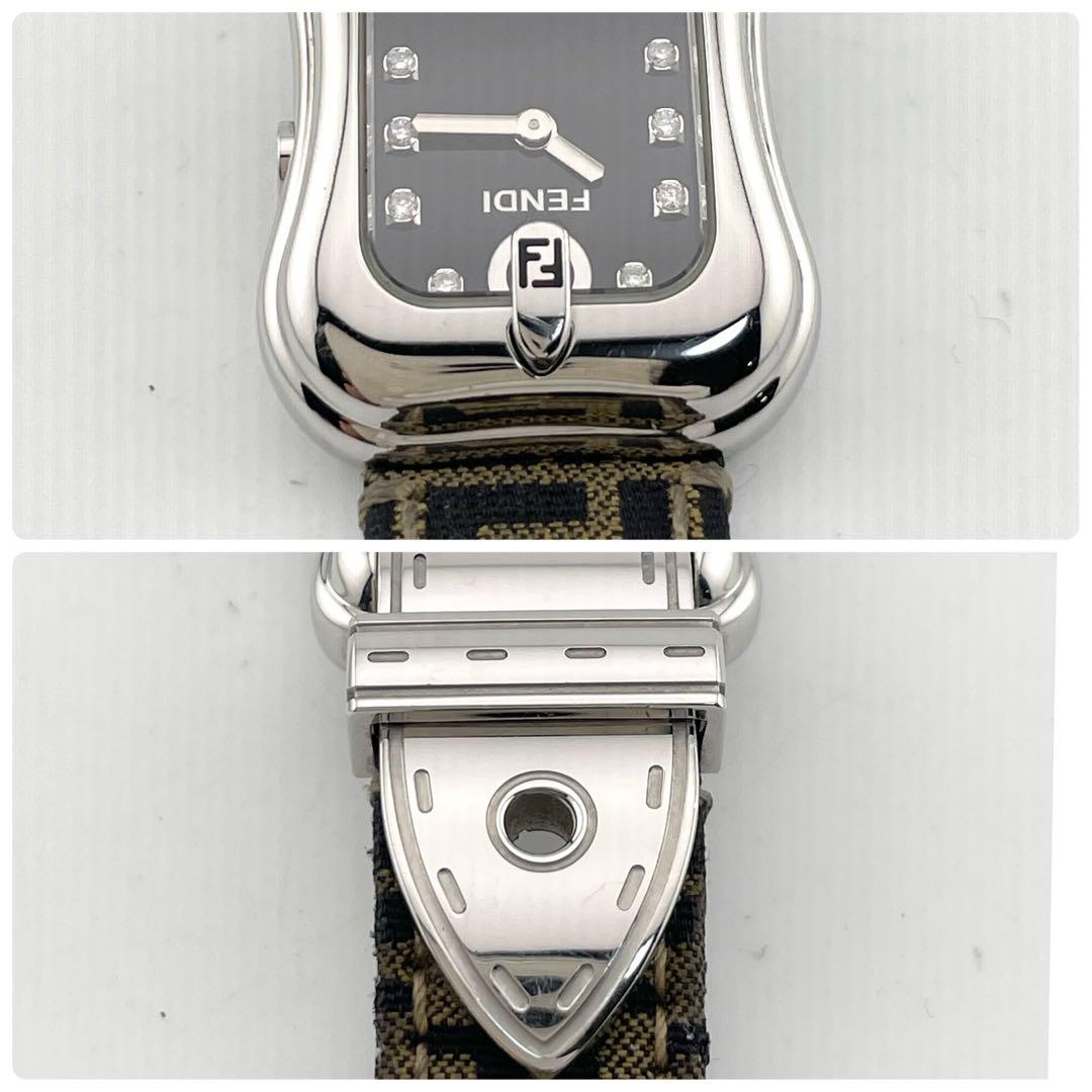【稼働/新品電池】フェンディ　ビーフェンディ　11P ダイヤ　腕時計　ズッカ柄
