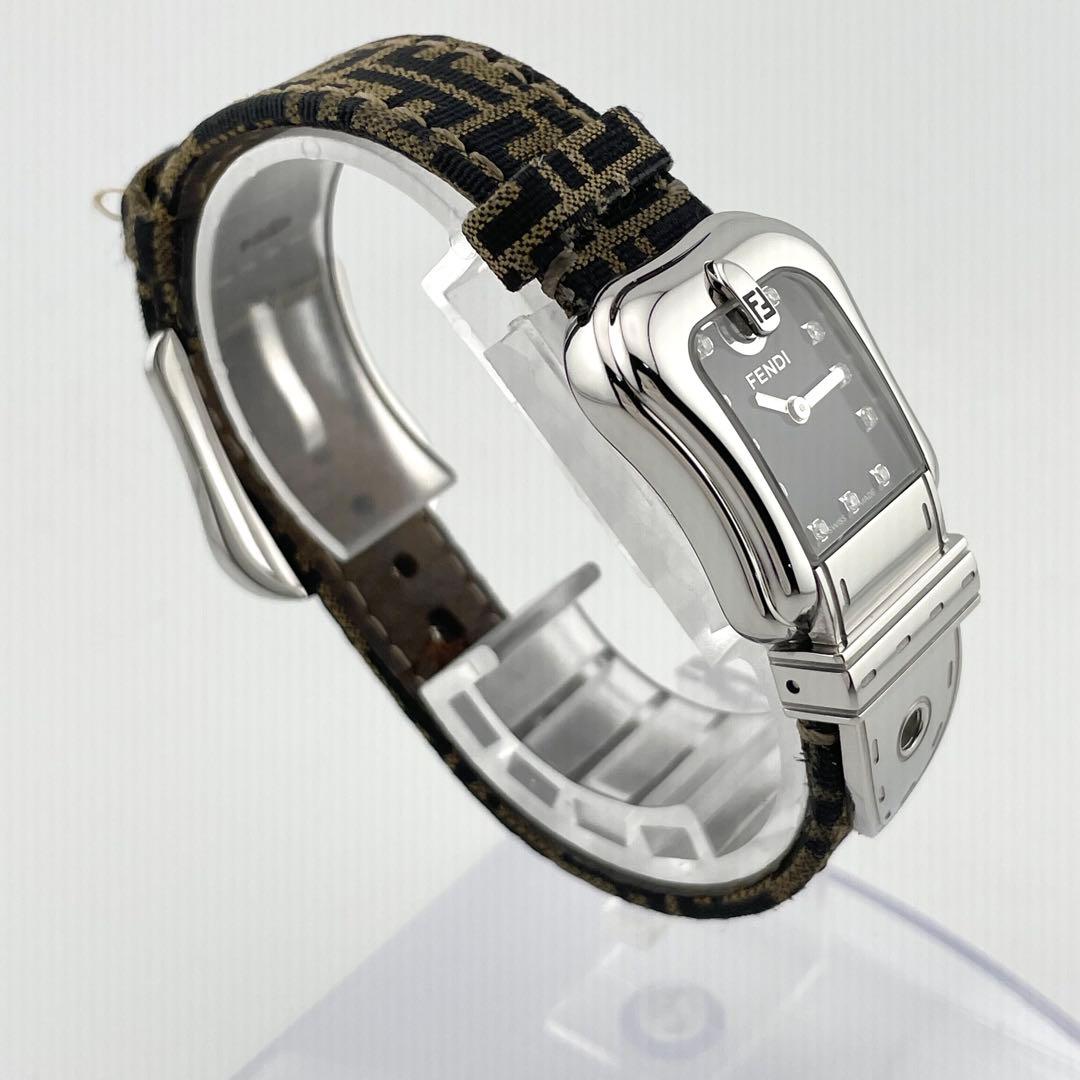 【稼働/新品電池】フェンディ　ビーフェンディ　11P ダイヤ　腕時計　ズッカ柄