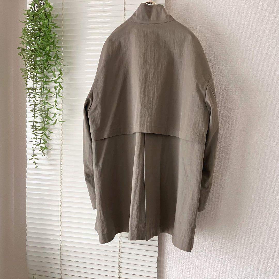 L'ESSAGE CANGIOLI ギャバ スタンドショートコート トレンチ