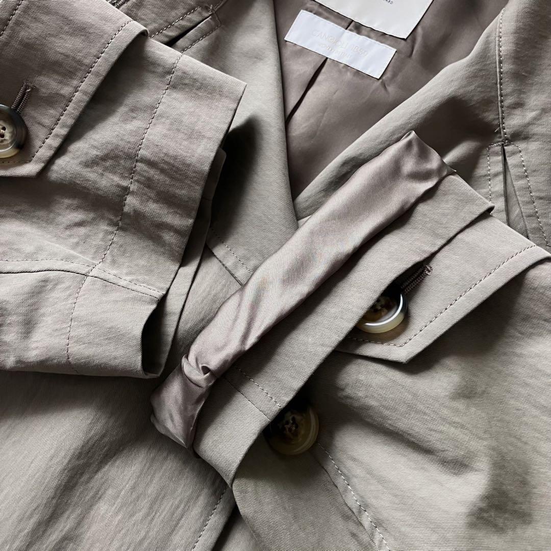 L'ESSAGE CANGIOLI ギャバ スタンドショートコート トレンチ