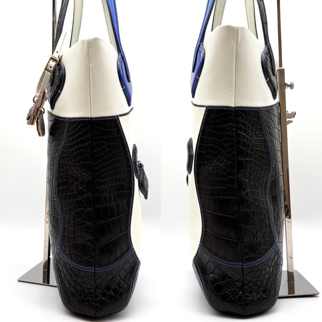 CIVINILE チビナイル トートバッグ 本クロコダイル ジータ チャーム付き