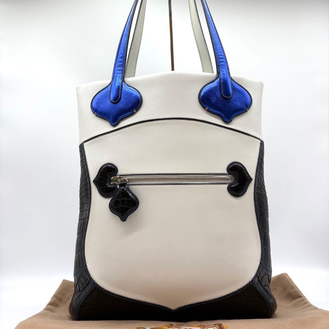 CIVINILE チビナイル トートバッグ 本クロコダイル ジータ チャーム付き