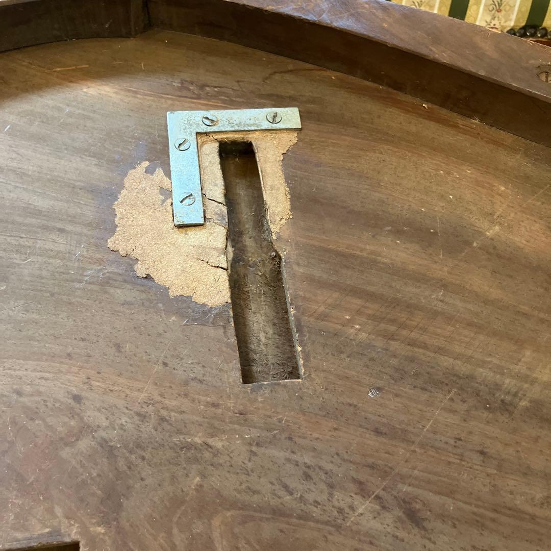 難あり　値下げしました　伝統工芸 軽井沢彫り 桜 彫刻 時代 座卓