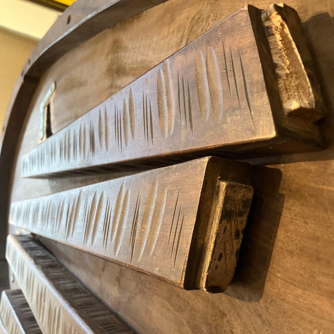 難あり　値下げしました　伝統工芸 軽井沢彫り 桜 彫刻 時代 座卓