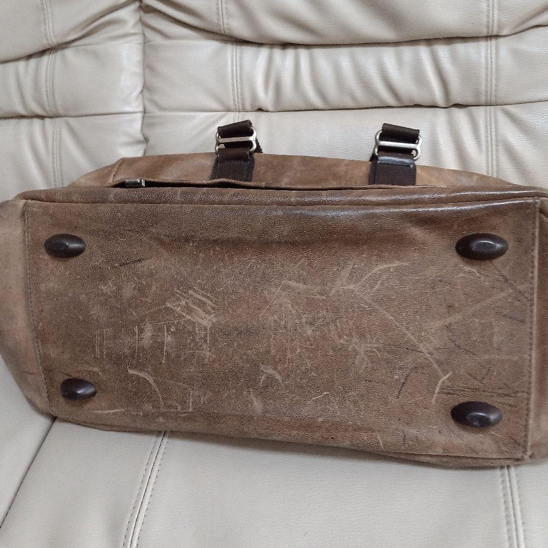 TUMI ボストンバッグ ブラウンレザー