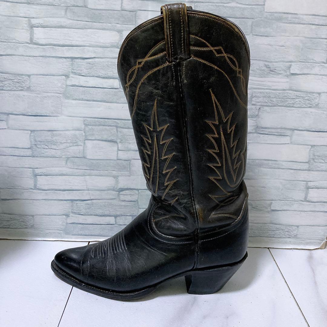 TONY LAMA トニーラマ ウエスタンブーツ 本革 25 ブラック 黒 7D