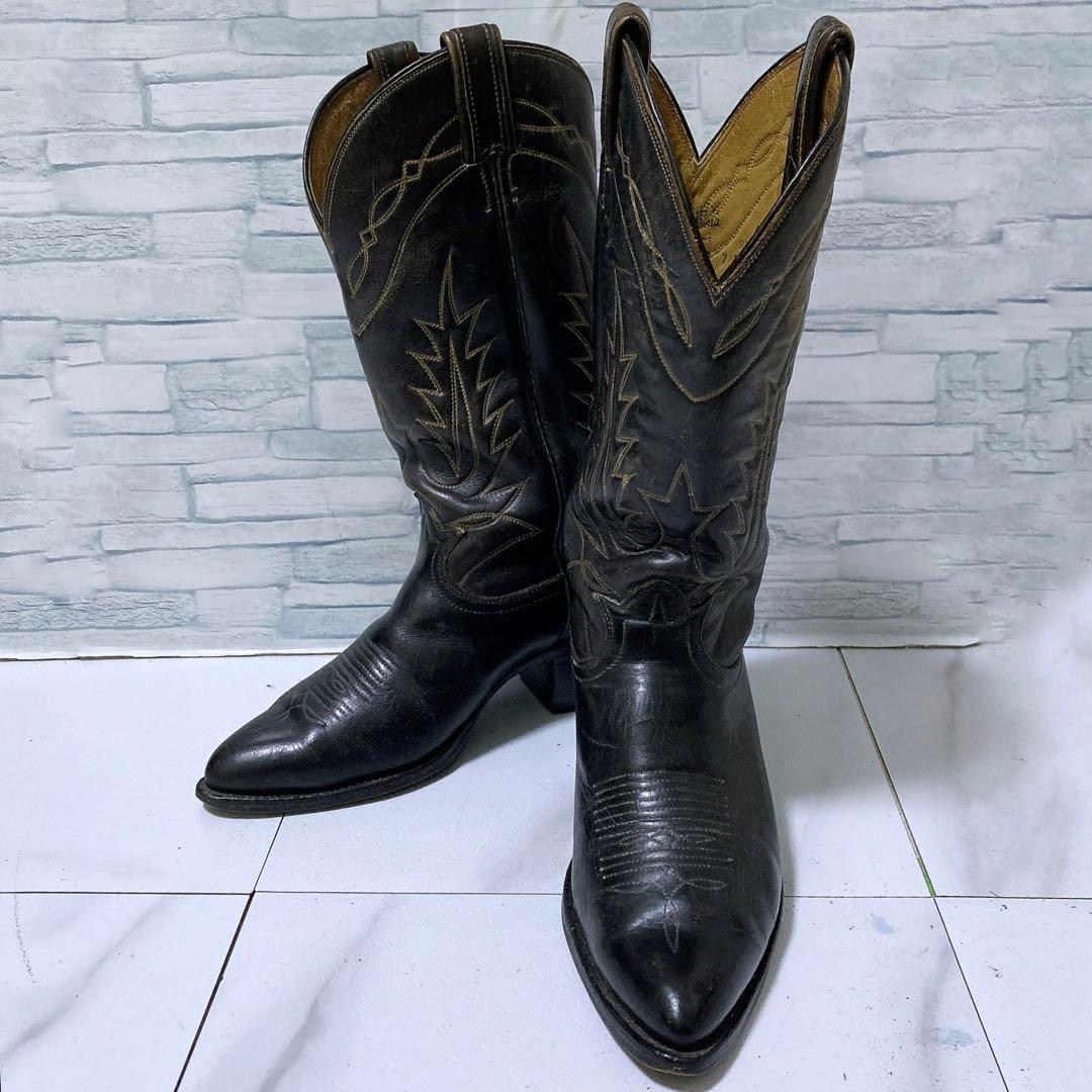 TONY LAMA トニーラマ ウエスタンブーツ 本革 25 ブラック 黒 7D