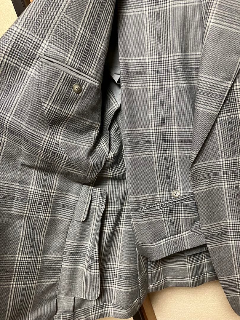 TOM FORD グレー チェック柄 ジャケット　スーツ