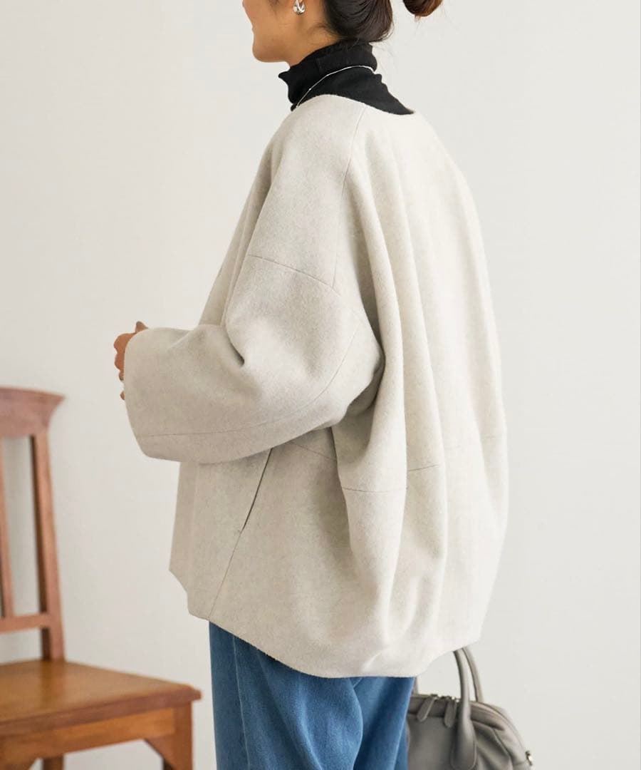 oka＊kon⭐︎BEARDSLEY後ろぷっくりウールショートコート