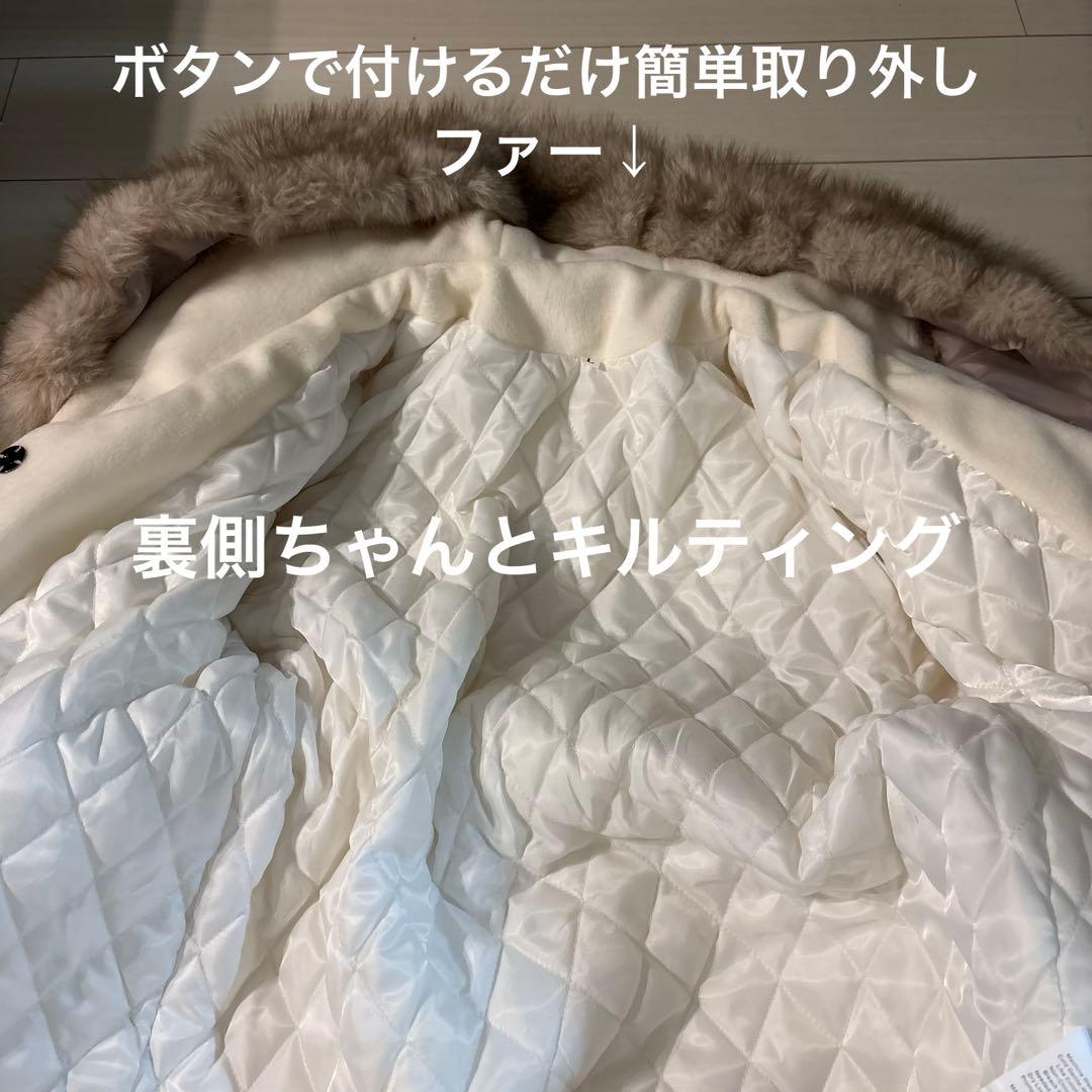 新品 L毛皮 ガウン ファーコート ジャケット アウター白fashionnova