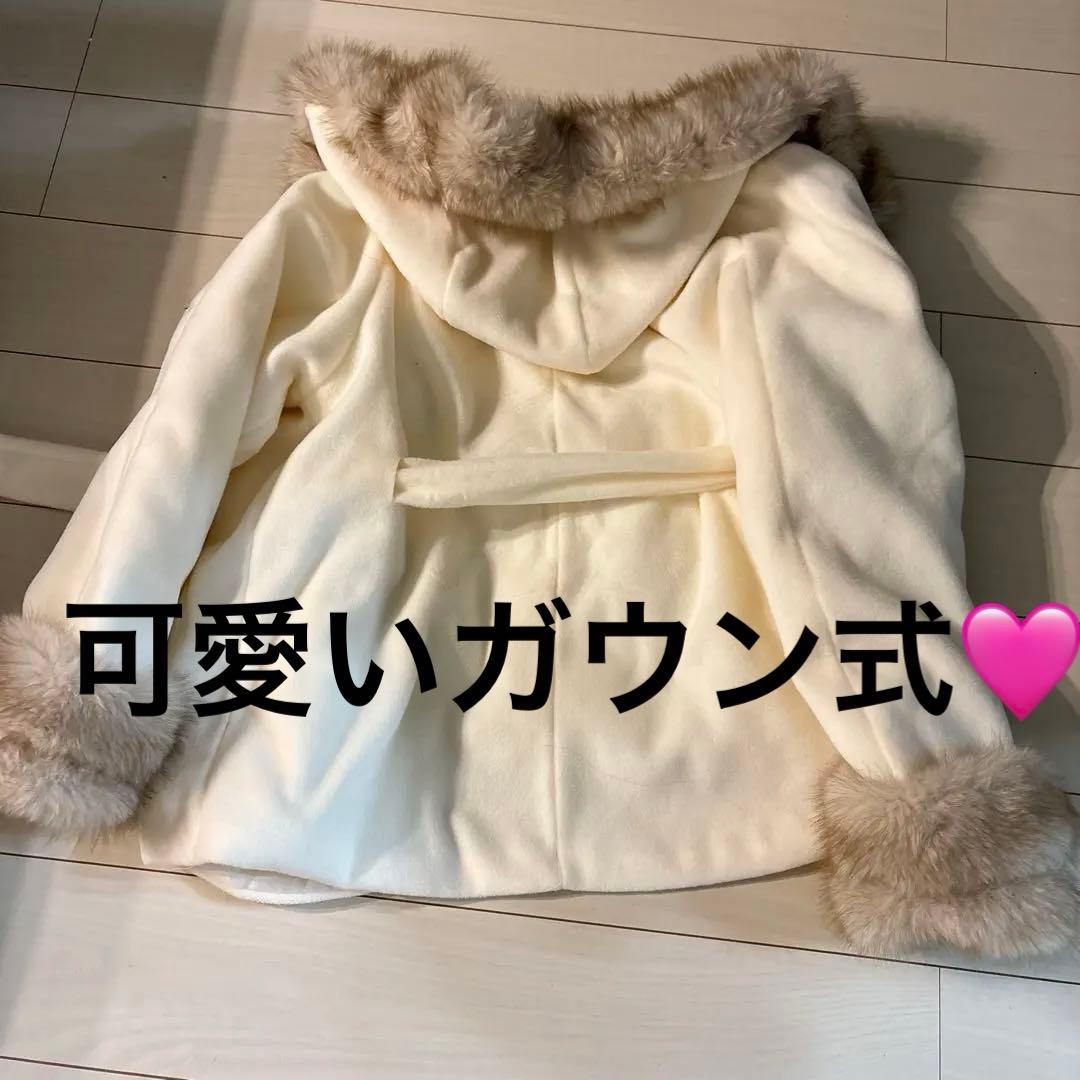 新品 L毛皮 ガウン ファーコート ジャケット アウター白fashionnova