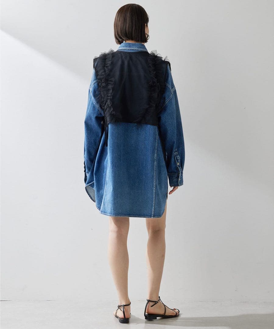 Whim Gazette 【インフルエンサーコラボ】刺繍デニムシャツ美品