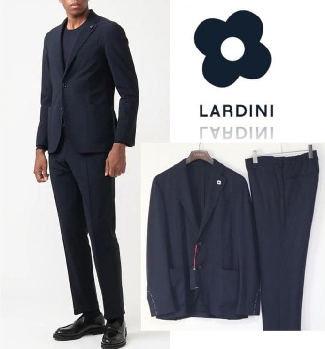 新品タグ付き【ラルディーニ】EASY WEAR ハイブリッド3Bスーツ 紺 46