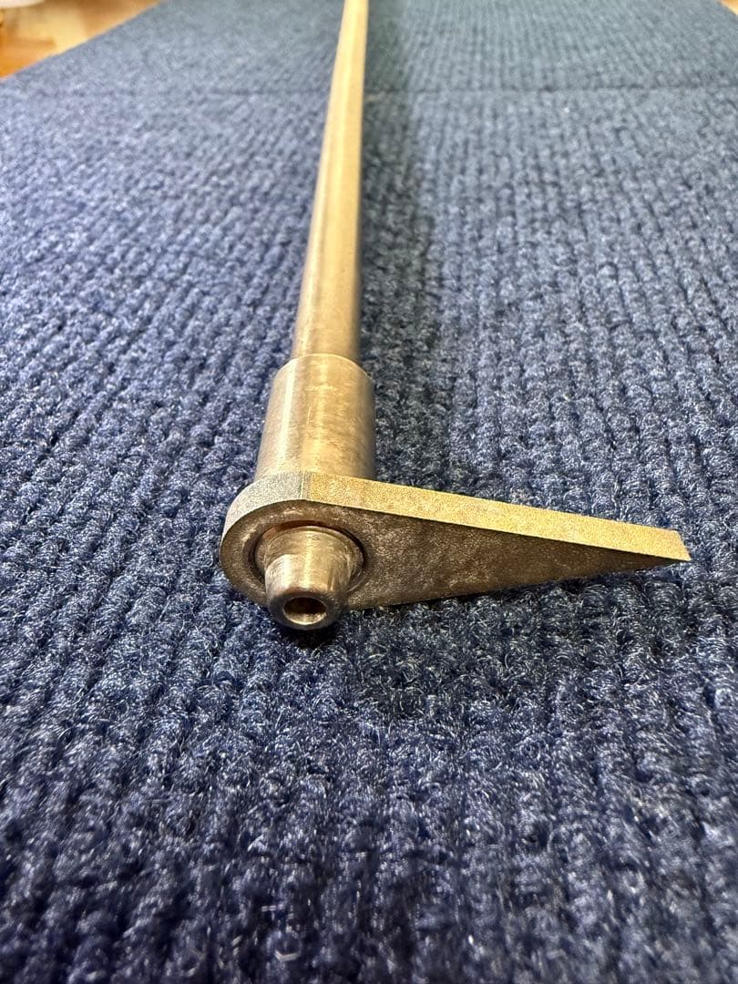 野良ブラスターチタン「一文字鳶付」　鈎付き火吹き棒