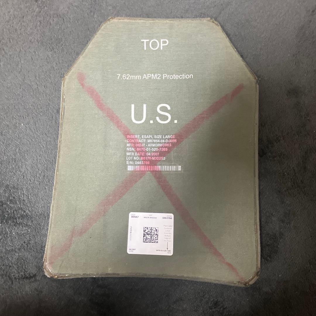 米軍実物 Ceradyne ESAPI/ストライクフェイス　プレート large