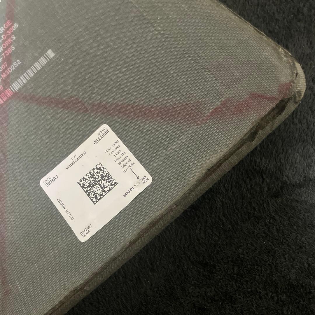 米軍実物 Ceradyne ESAPI/ストライクフェイス　プレート large