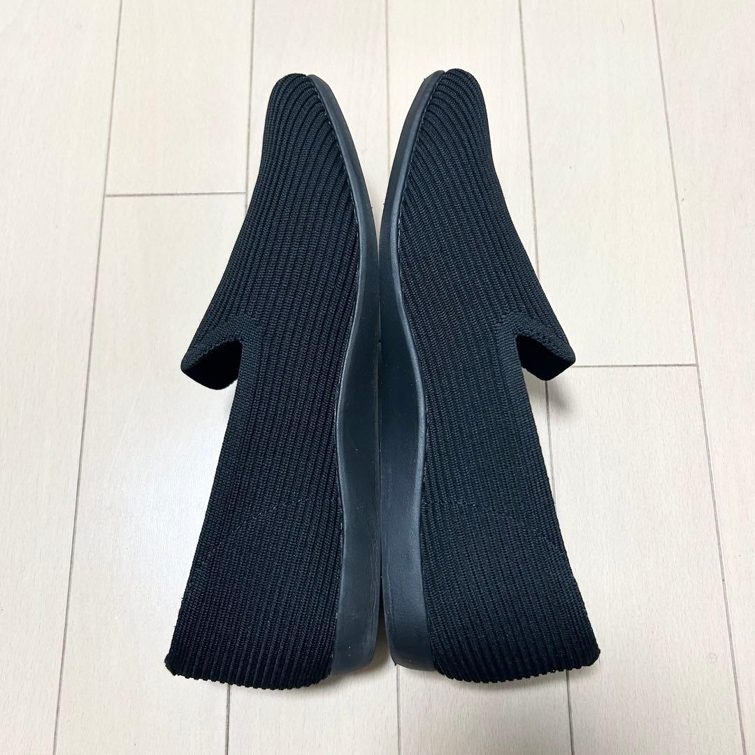 VIVAIA スクエアトゥ 超撥水 ローファー ブラック 37.5