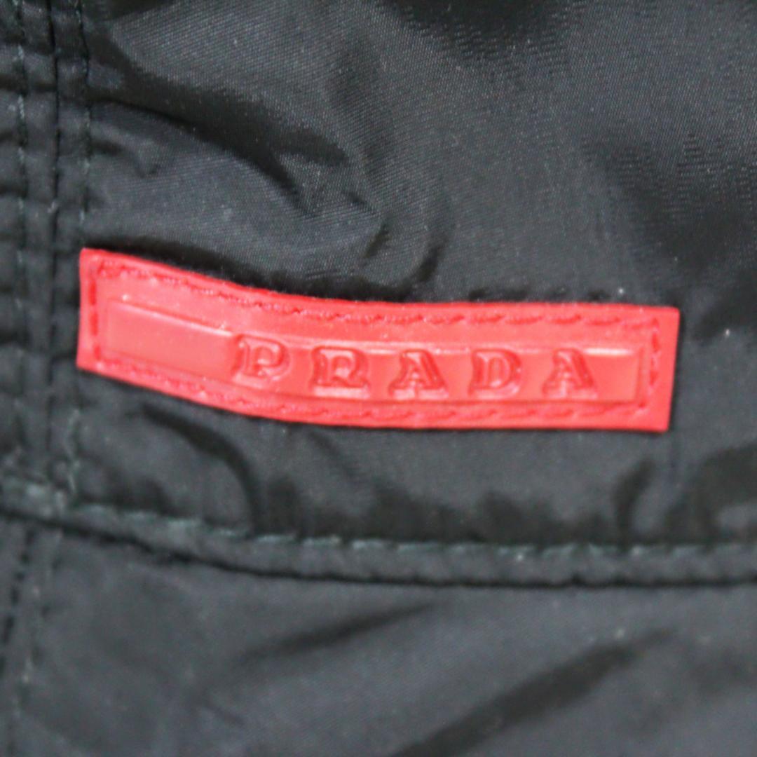 美品 プラダ スポーツ バケットハット 帽子 ナイロン ブラック PRADA