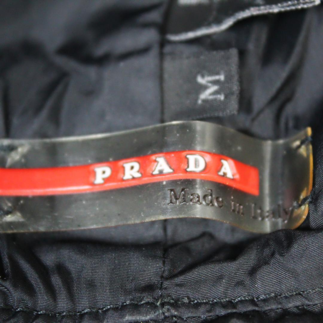 美品 プラダ スポーツ バケットハット 帽子 ナイロン ブラック PRADA